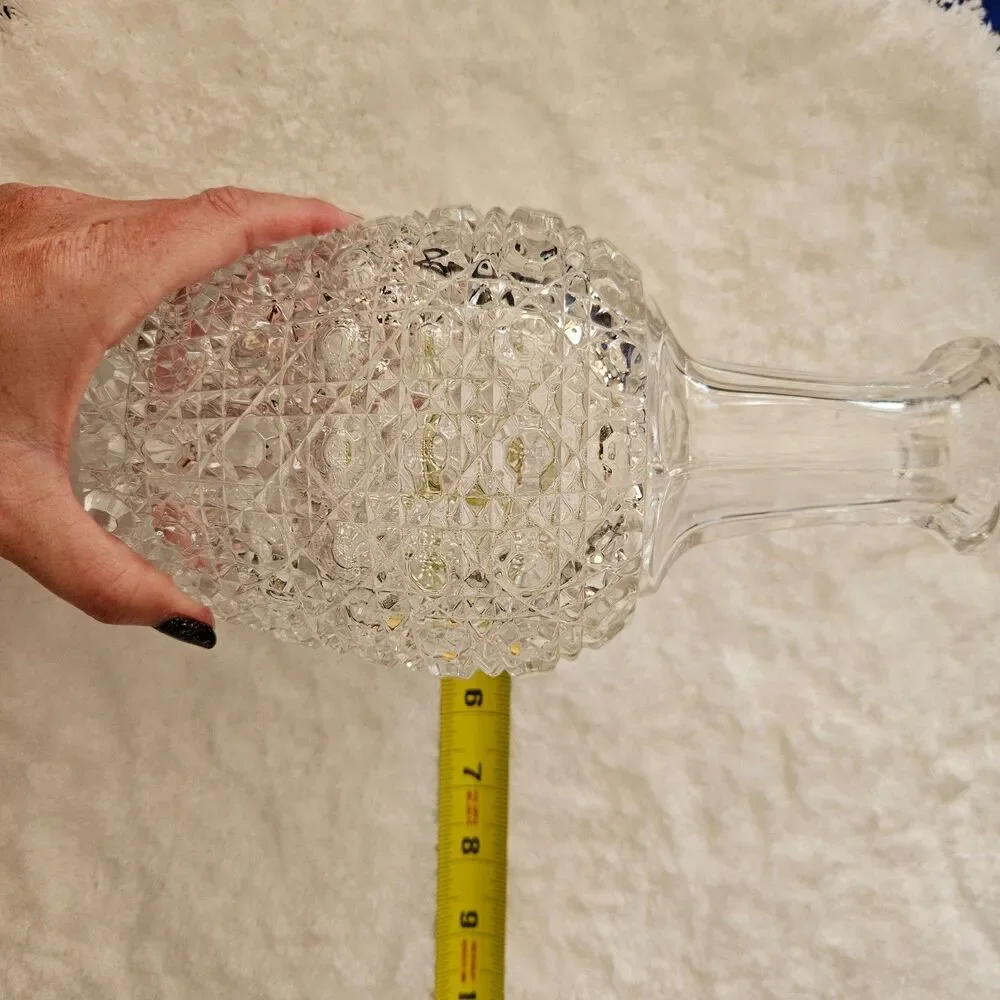 Button and Cane Crystal Decanter 1950-1970's